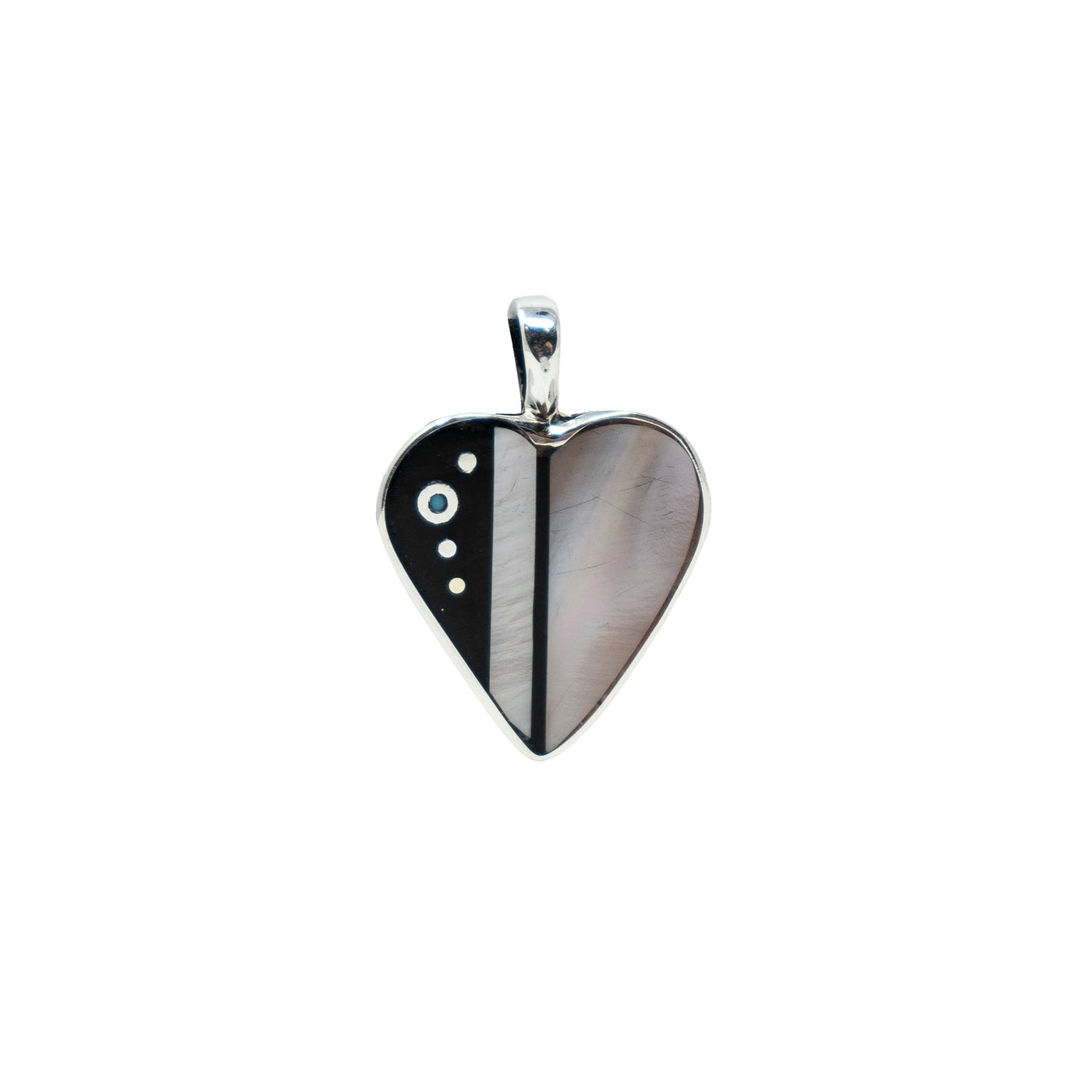 Navajo Inlaid Heart Pendant