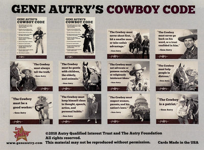 Gene Autry's Cowboy Code Greeting Cards