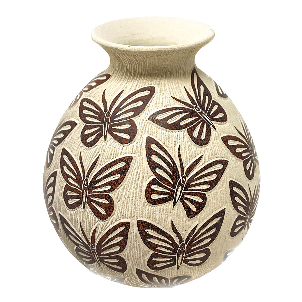 Mara Ortiz Etched Butterfly Pot