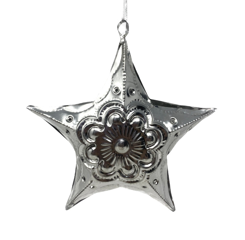 Ornament 5 Point Tin Star Medium