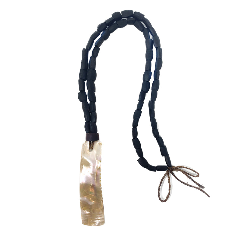 Blackened Pine Abalone Necklace