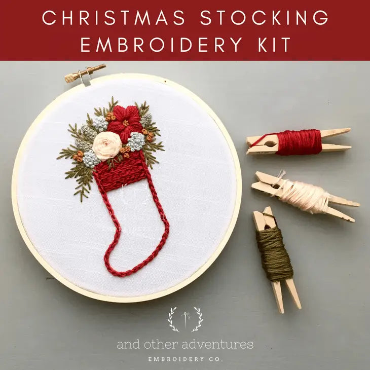 Embroirdery Kit Christmas Cabin or Stocking