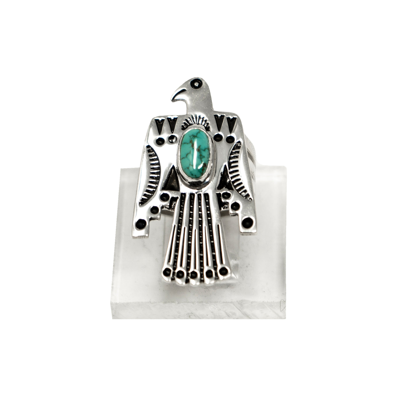 Ring Silver Thunderbird with Turquoise