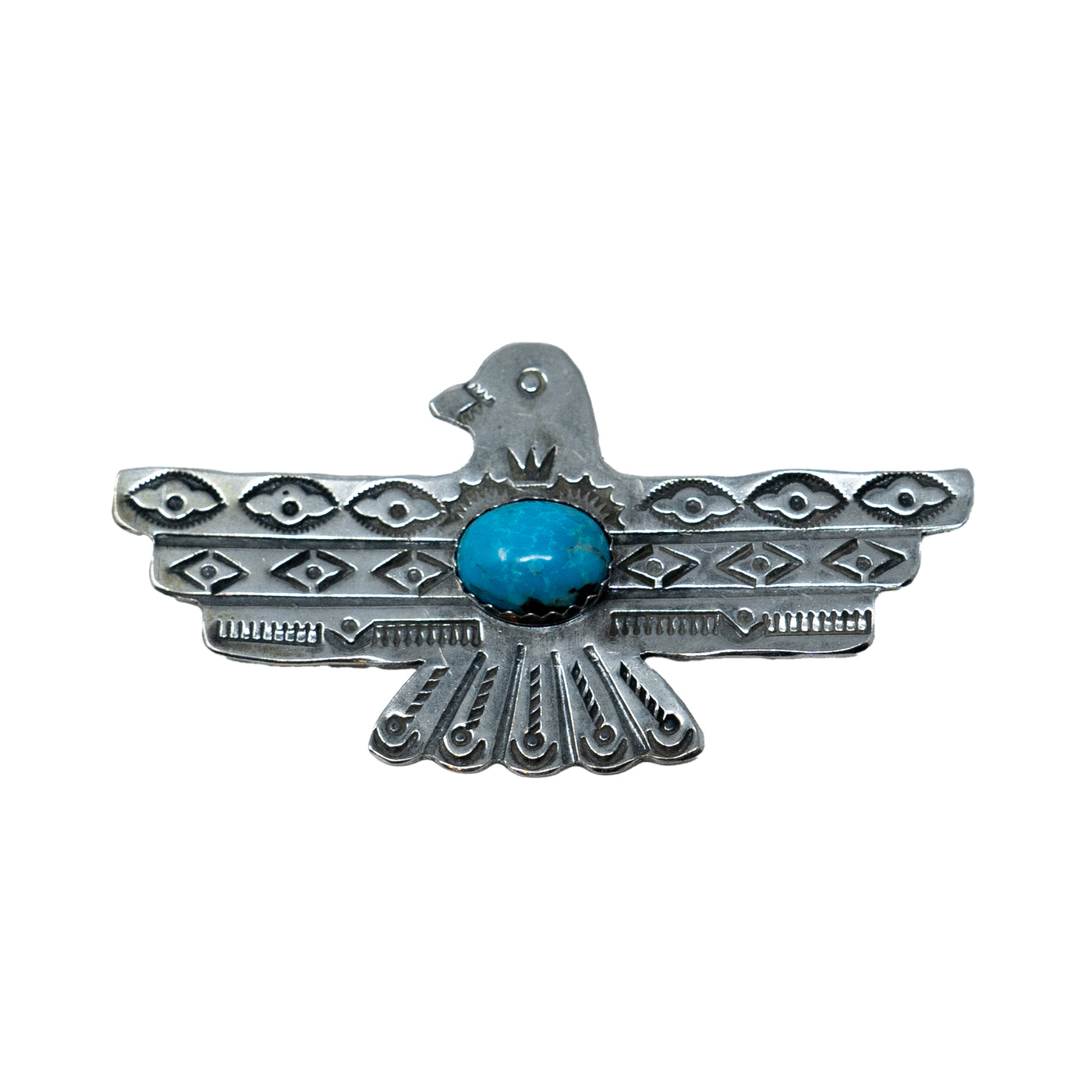 Silver Pin Thunderbird with Turquoise