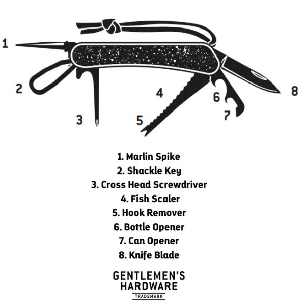 Gentlemen's Hardware Marine 8-in-1 Multi Tool