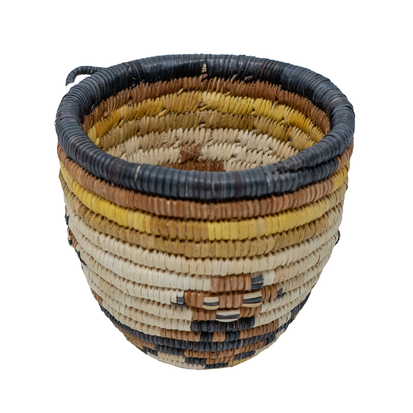 Hopi Kachina Mudhead Second Mesa Coiled Basket