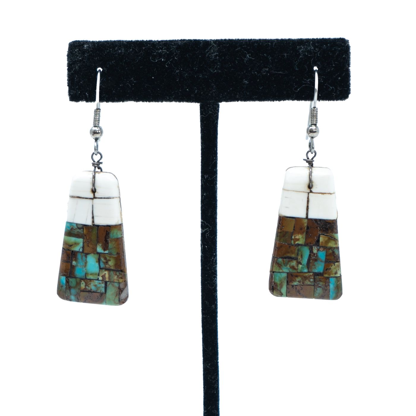 Earrings Magnesite and Turquoise on Cottonwood