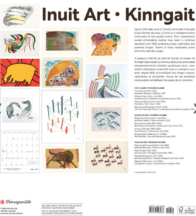 2025 Calendar Inuit Art