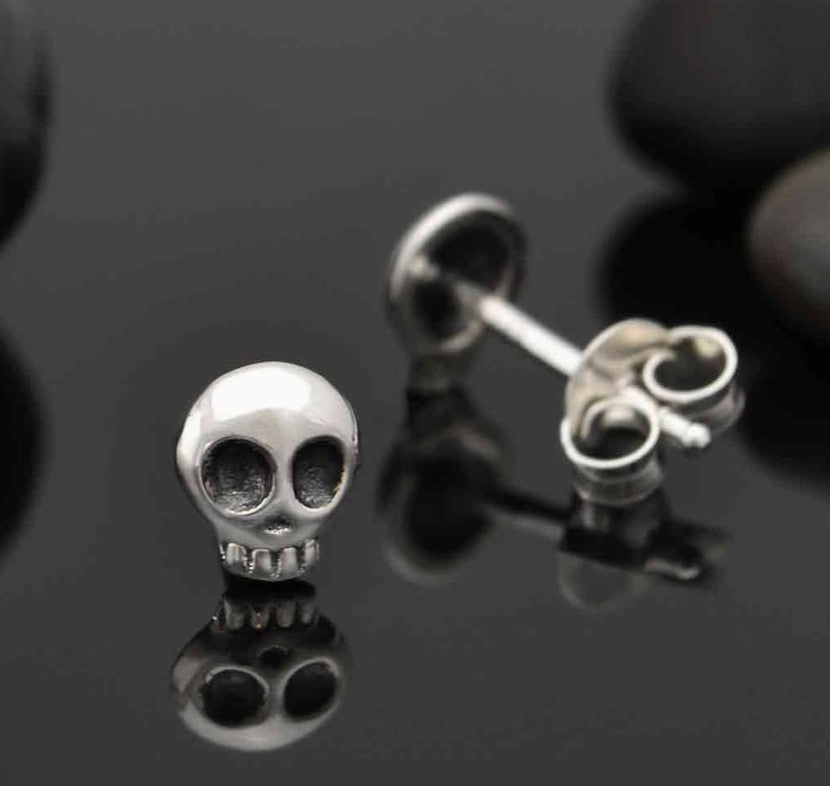 Post Earrings Mini Skull