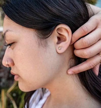 Post Earrings Mini Skull