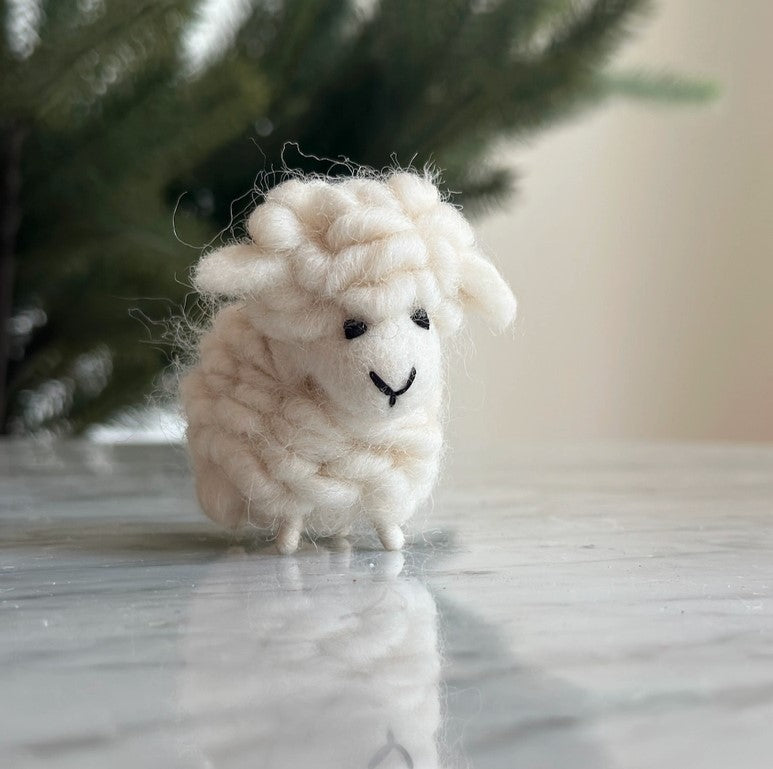 Ornament Felt Mini Fluffly Sheep