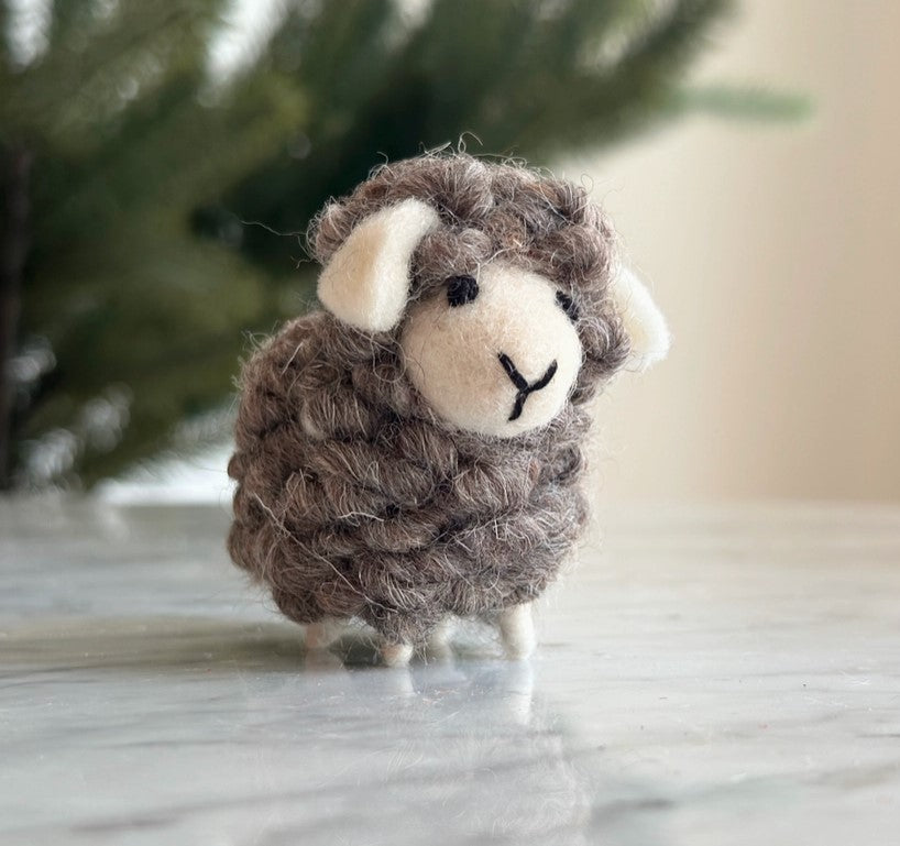 Ornament Felt Mini Fluffly Sheep