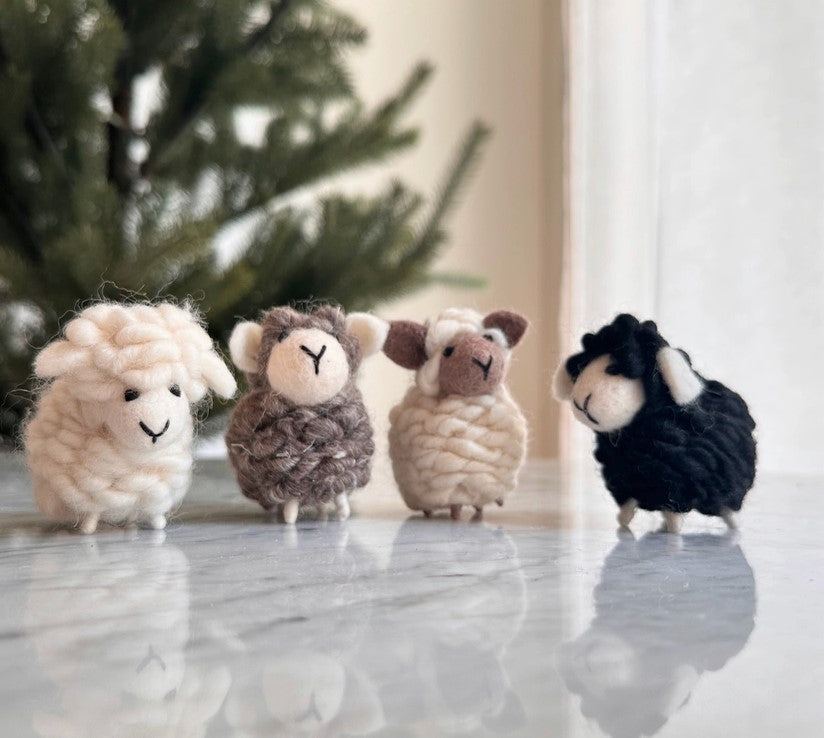 Ornament Felt Mini Fluffly Sheep