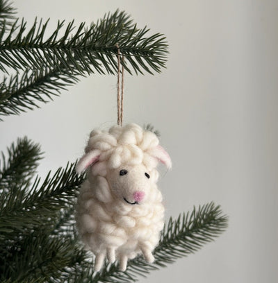 Ornament Felt Mini Fluffly Sheep