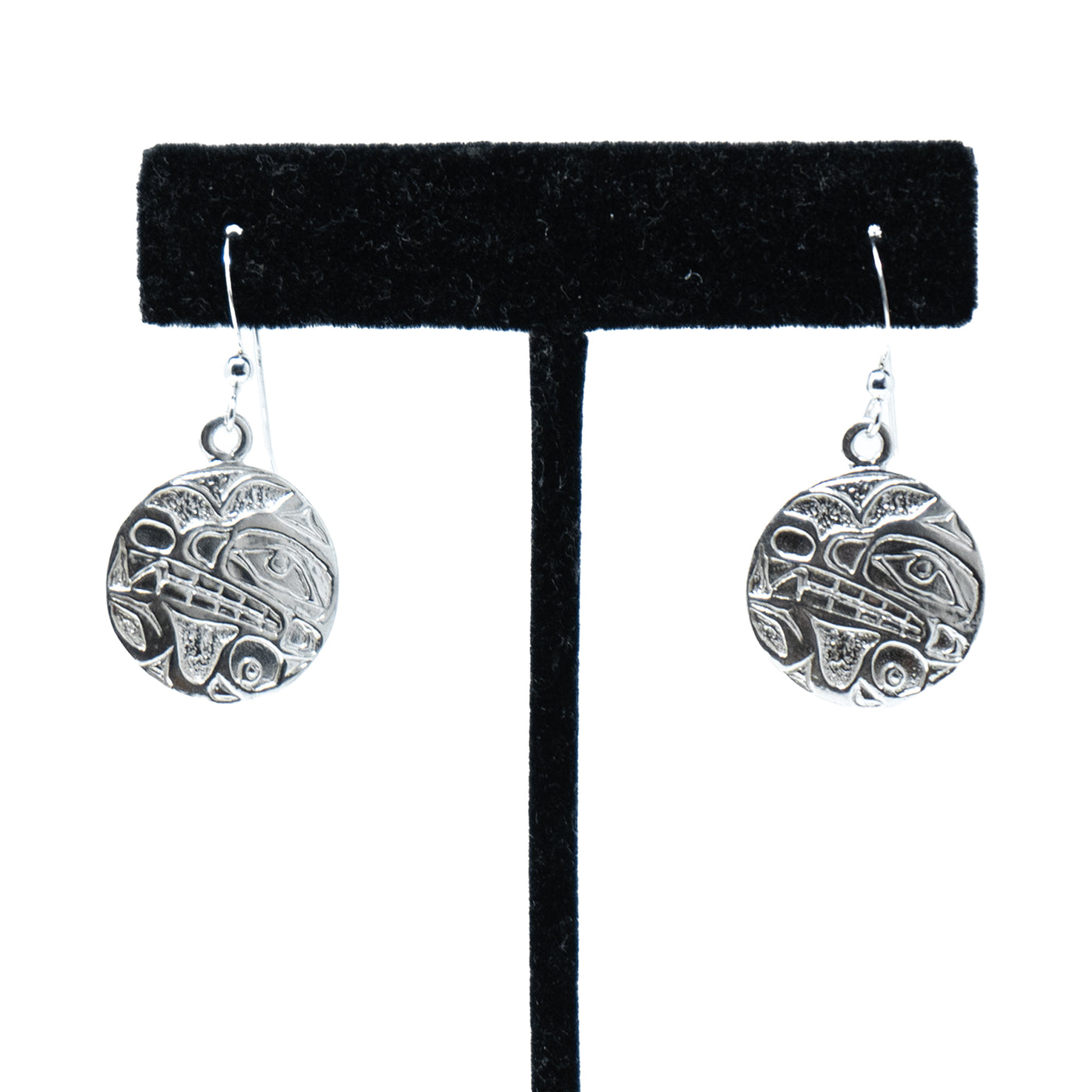 NWC Earring Round Sterling Wolf