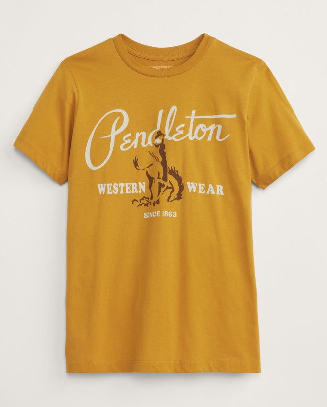 Pendleton Cowgirl Tee in Gold