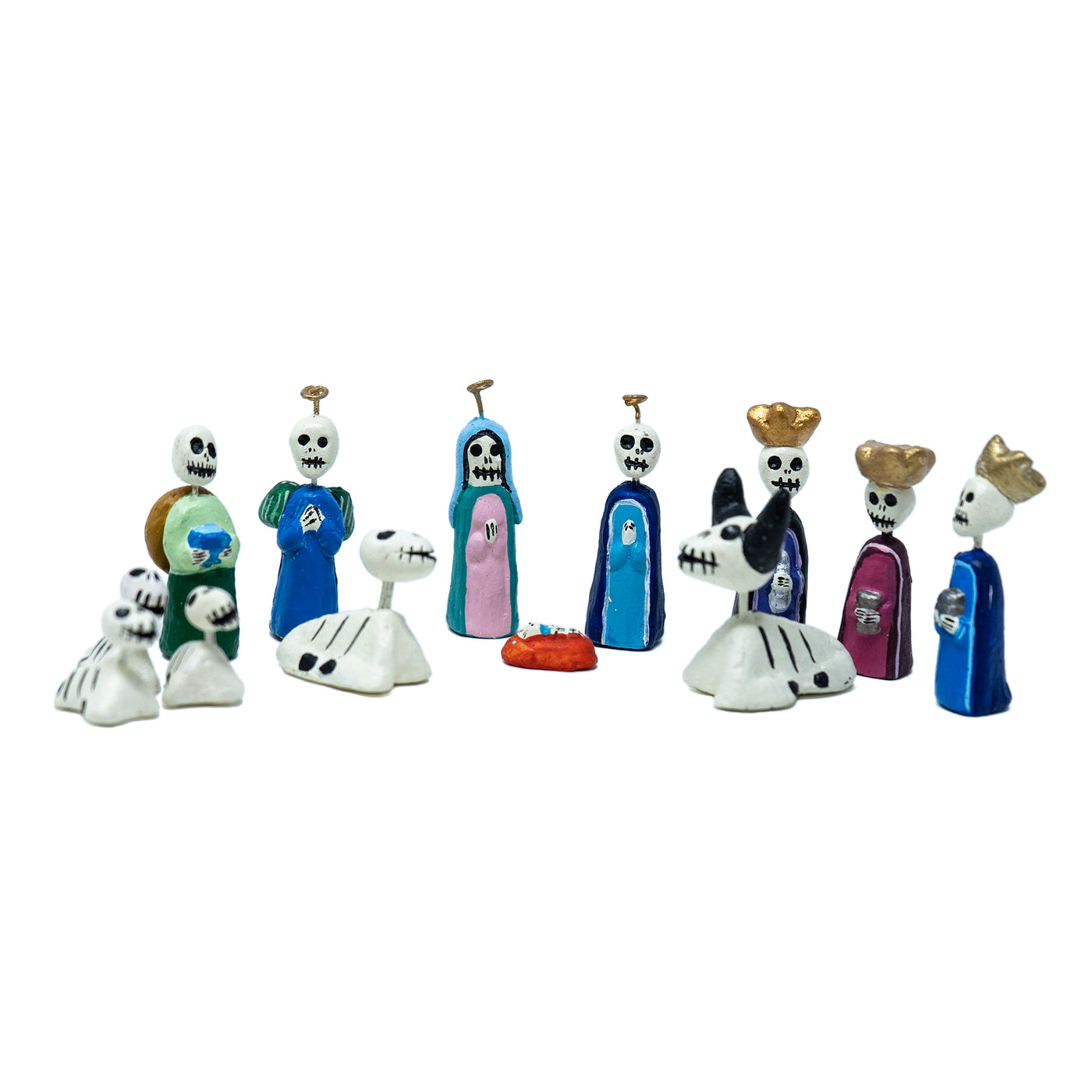 Miniature Day of the Dead Nativity Set