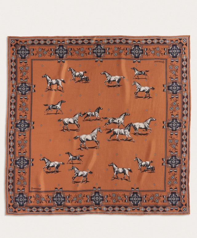 Pendleton Silk Scarf Herd of Horses