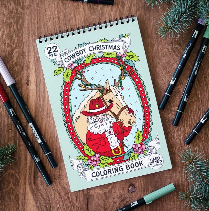 Cowboy Christmas Coloring Book