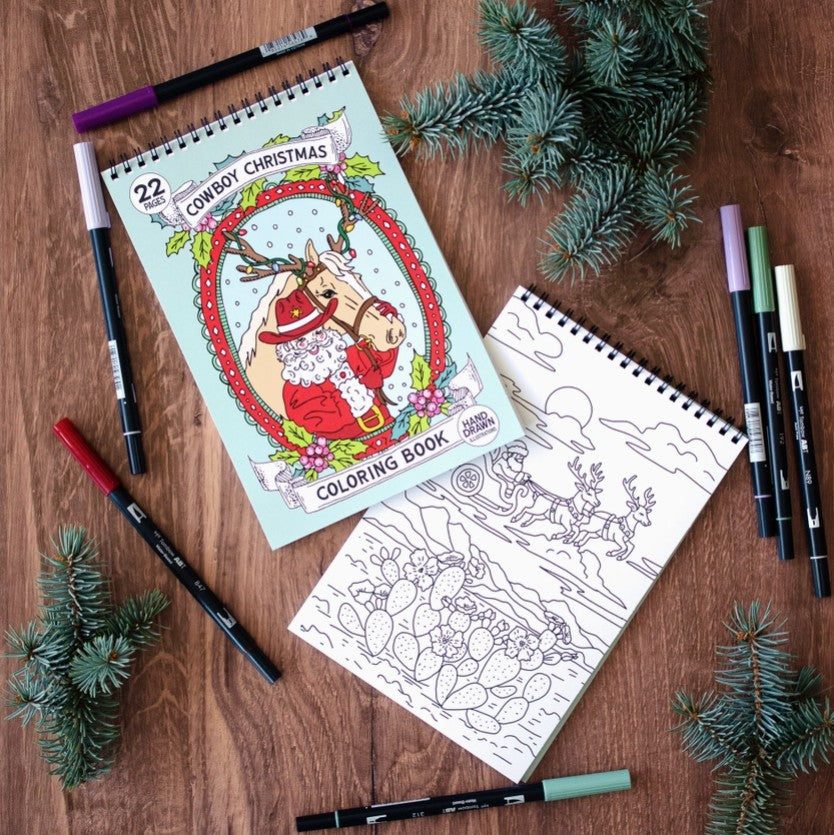 Cowboy Christmas Coloring Book