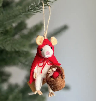 Ornament Red Mouse-ette Felt