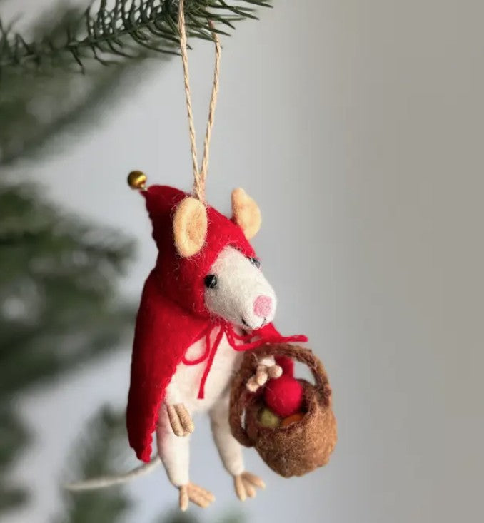 Ornament Red Mouse-ette Felt