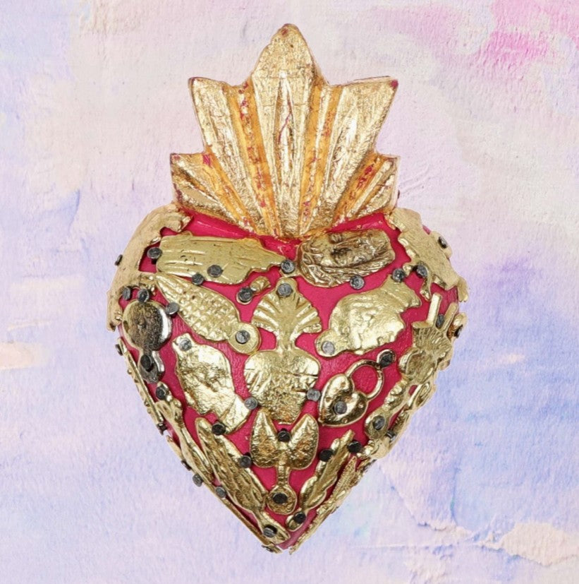 Mini Sacred Heart with Milagros