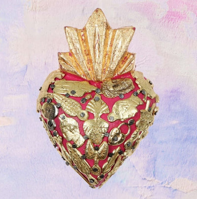 Mini Sacred Heart with Milagros