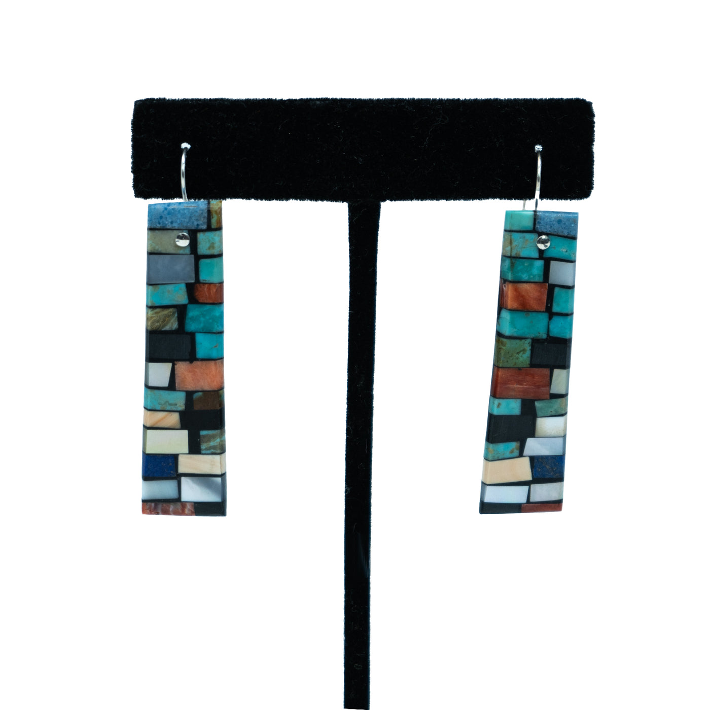 Handcrafted Shell and  Multistone Earrings