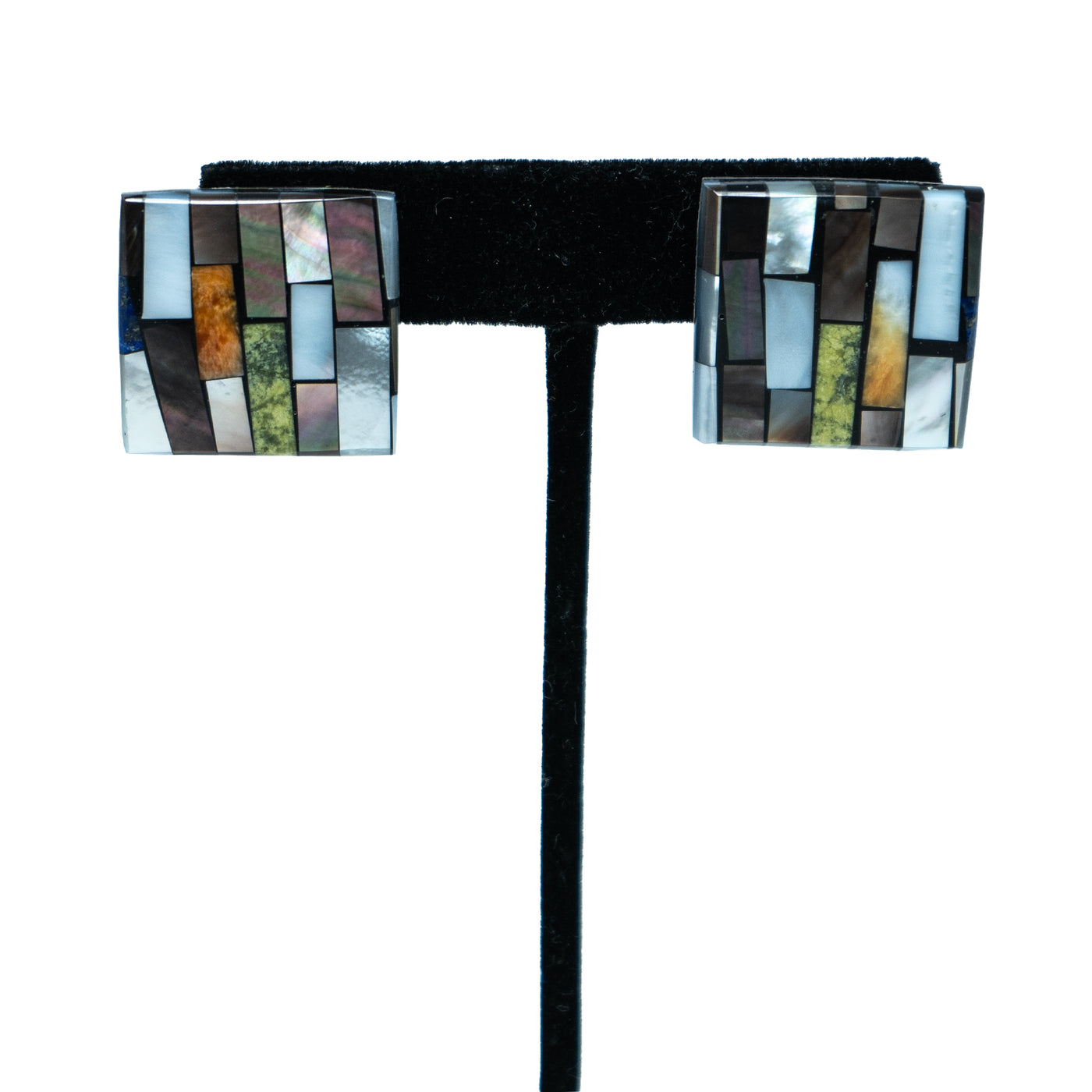 Earrings Rectangle with Multitones