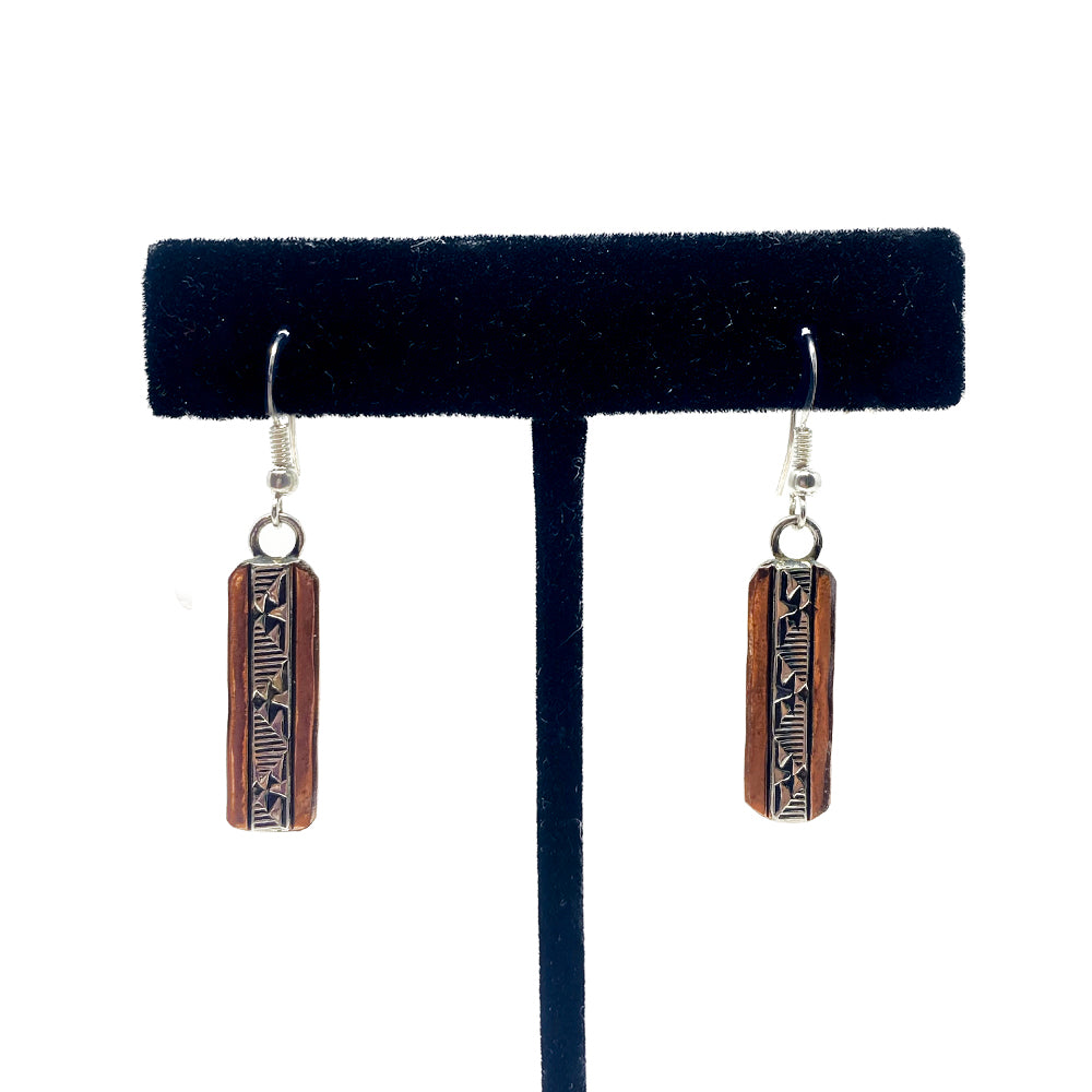 Earrings Copper and Sterling Silver