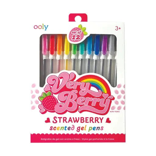 Very Berry Strawberry Scented Gel Pen Set