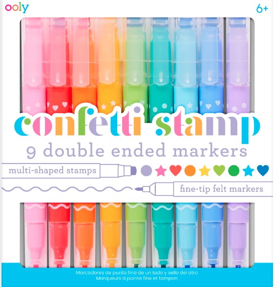 Confetti Stamp Double-Ended Markers