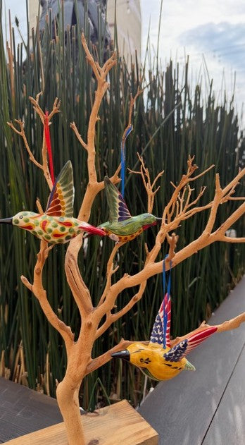 Ceramic Hummingbird Ornament