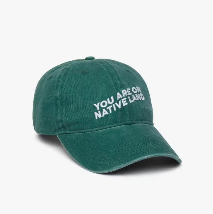 Dad Cap You Are On Native Land in Green