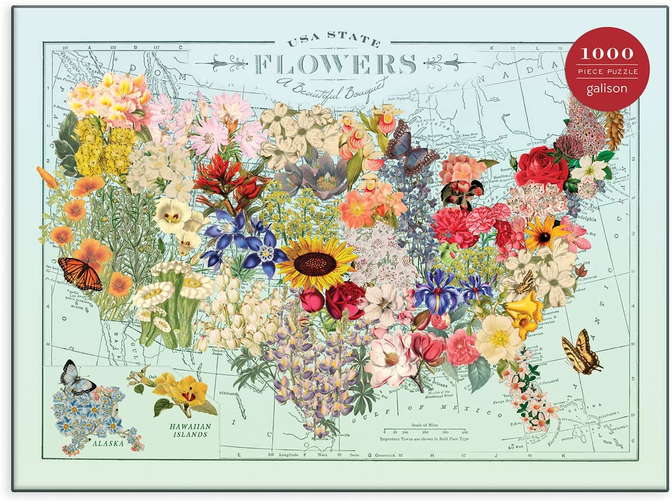 Puzzle  USA State Flowers