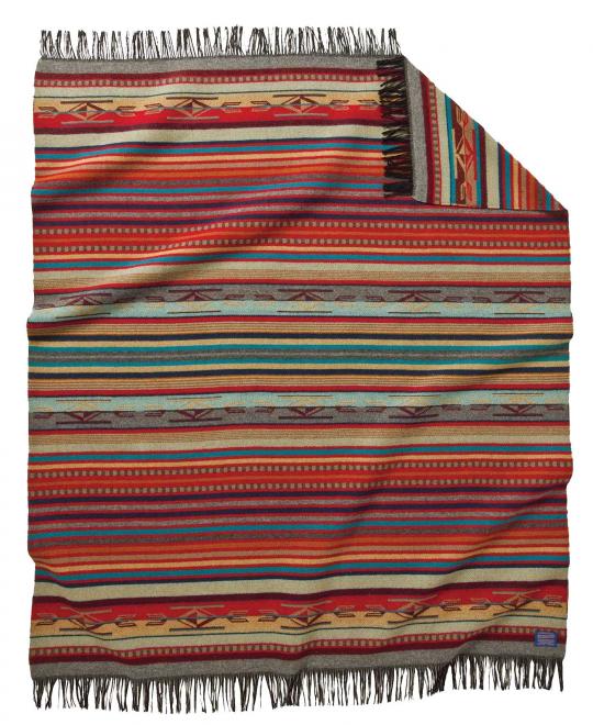 Pendleton Fringed Throw Chimayo Garnet