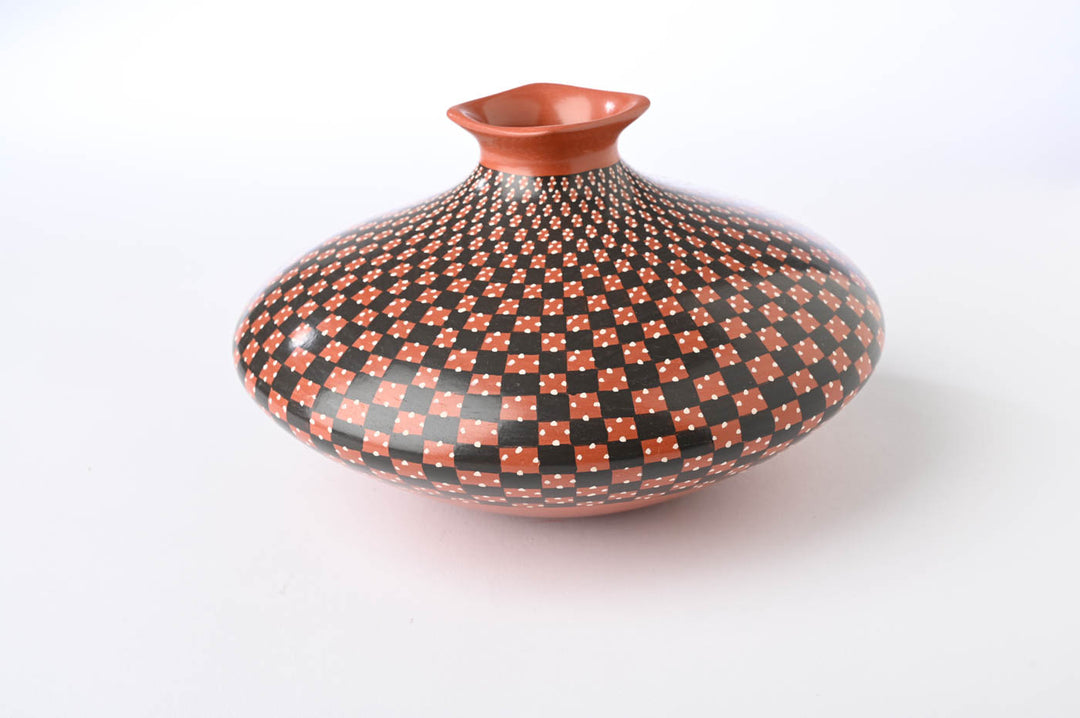Mata Ortiz Pottery Red Square Neck Spiral Pattern – Autry Museum Store