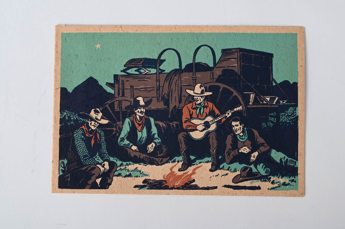 Rare Vintage Melody Ranch Christmas Card