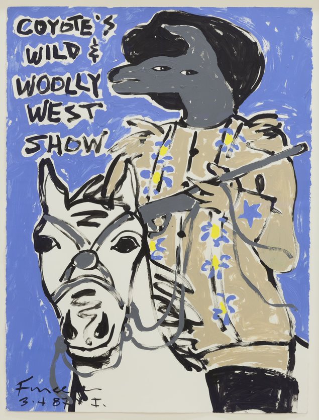 Postcard Coyote's Wild & Woolly West Show